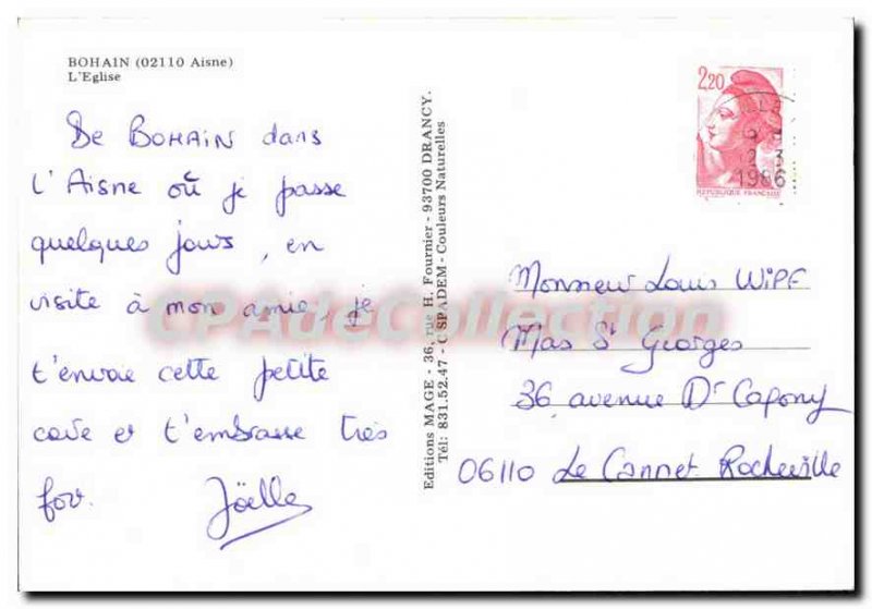 Postcard Modern Bohain Aisne the church