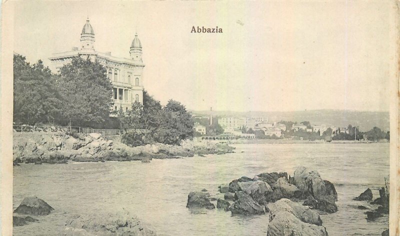 Postcard Croatia Abbazia church