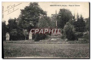 Old Postcard Benoite Vaux Place Du Calvaire Christ