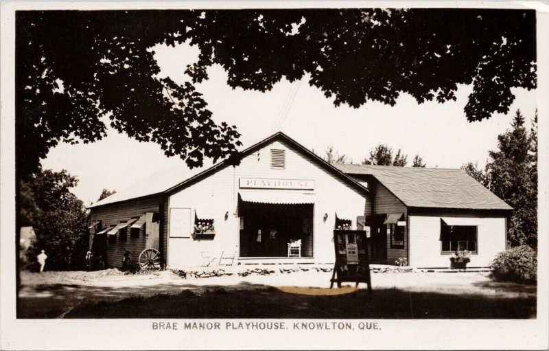 Knowlton Quebec Brae Manor Playhouse QC Que Unused Real Photo Postcard H37