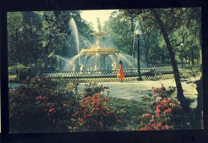 Savannah, Georgia/GA Postcard, Azaleas In Bloom, Forsyth Park