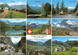 Postcard Switzerland - Simplon-Pass multiview