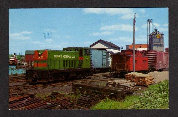 ME BELFAST & Moosehead Lake Railroad Train MAINE Postcard