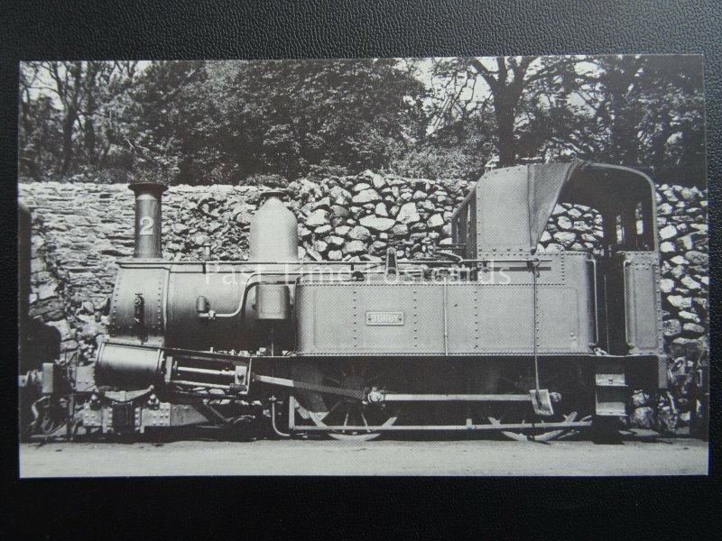 Isle of Man Railway ENGINE No.2 DERBY AT DOUGLAS 1939 c1980's Postcard