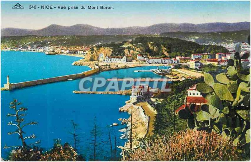 Old Postcard Nice view from the Mont Boron