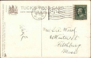 Tuck Valentine Nursery Rhyme Lovers Peter Pumpkin Eater c1910 Postcard