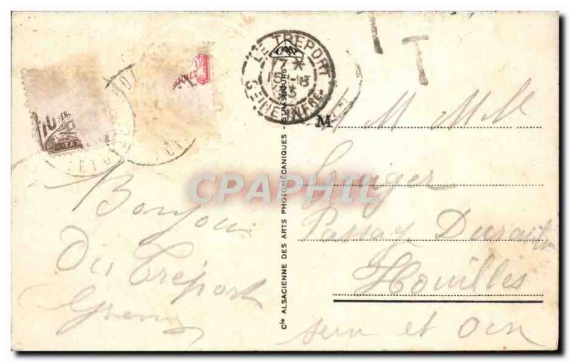 Old Postcard Le Treport The Beach Villas and Cliffs