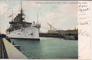 USS Maryland, US Navy 1906, Heavy Cruiser Ship, Boston MA Charlestown Navy Yard