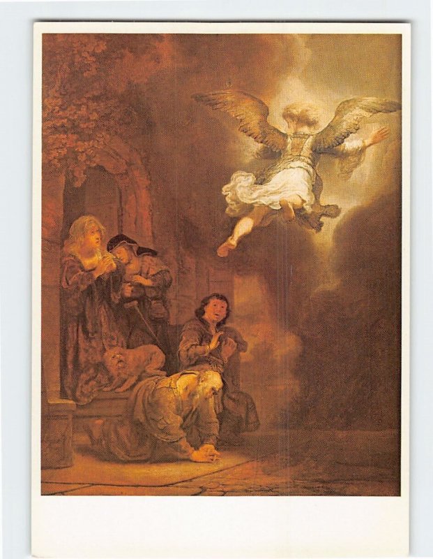 Postcard The Archangel Raffael and Tobias By Rembrandt, Louvre, Paris, France