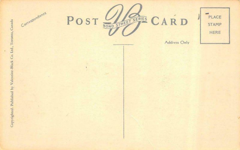 WINDSOR, Canada  AMBASSADOR BRIDGE  Cars At Border Checkpoint   c1940's Postcard