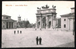 Ab1328-Postcard Vintage-Milan City: Arc of peace 