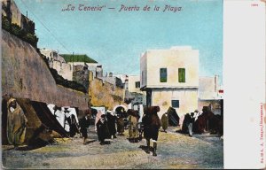 Morocco Tanger La Teneria Puerta de la Playa Vintage Postcard C103