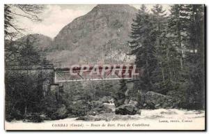 Old Postcard Condat Route De Bort Pont De Castellane