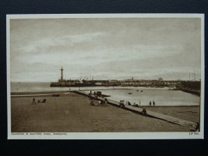 Kent MARGATE Harbour & Boating Pool - Old Postcard by A.H.& S. LP204