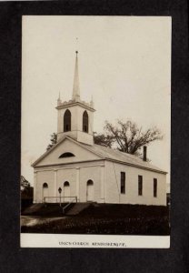 ME Union Church Kenduskeag Maine Postcard RPPC Real Photo RP