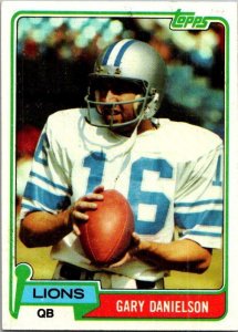1981 Topps Football Card Gary Danielson Detroit Lions sk10322