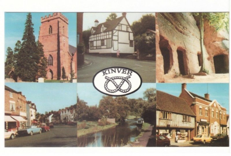 Kinver - Staffordshire - England - Vintage Chrome Multiview Postcard - 6 Views