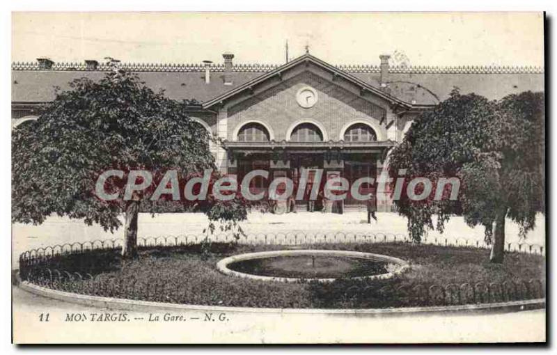 Old Postcard Montargis Train