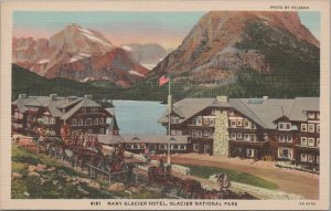 Postcard Many Glacier Hotel Glacier National Park Montana MT