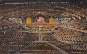 New Jersey Ocean City Interior Of Auditorium Showing Largest Organ In The Wor...