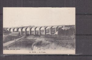 FRANCE, POIX, VIADUCT, TRAIN, c1920 ppc., unused.