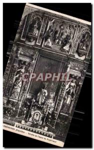 Postcard Old St Thegonnec Finistere Altarpiece of the altar of the Sacred Heart