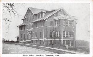 B78/ Cherokee Iowa Ia Postcard c1910 Sioux Valley Hospital Building