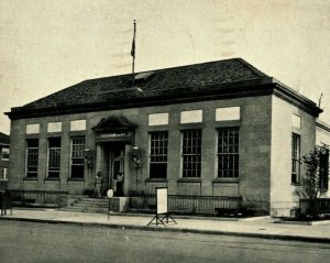 Lebanon Indiana IN Post Office Building 1942 Vtg Postcard Wayne's Paper Box T17