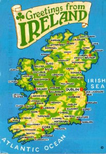 Ireland Greetings With Map 1997