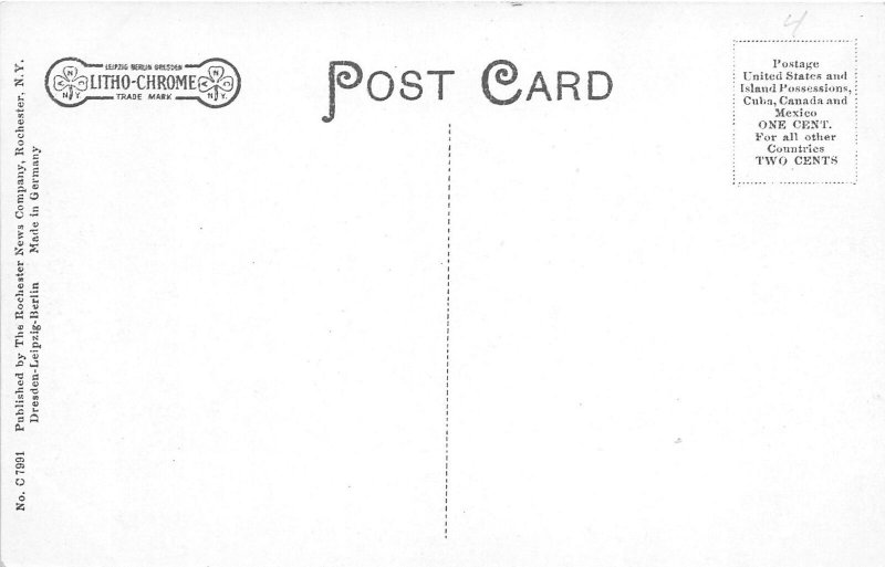 J41/ Newark New York Postcard c1910 Northern Central Railroad Depot 20