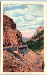 Postcard - Golden Gate Canyon, Yellowstone National Park - Wyoming