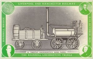 Rainhill Locomotive Trials Timothy Hackworth Sans Pareil Train Postcard