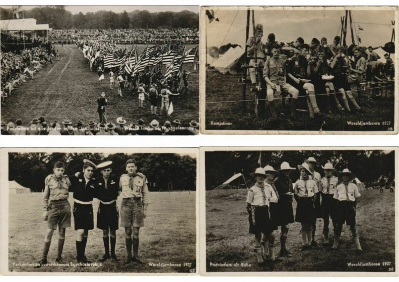 SCOUTING JAMBOREE 1937 MOSTLY WITH SPECIAL CANCELS 9 CPA (L4367)