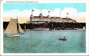 Wentworth By Sea Portsmouth New Hampshire Scenic Harbor Boat WB Postcard 