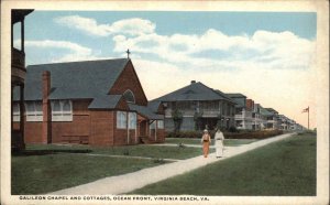 Virginia Beach VA Galileon Chapel & Cottages c1920 Postcard