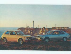 1977 Postcard Ad HONDA ACCORD & CVCC CARS AC6184@