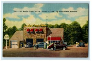 Fairyland Service Station Entrance Rock City Atop Lookout Mountain GA Postcard 