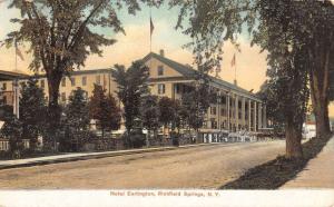 Richfield Springs New York Hotel Earlington Street View Antique Postcard K69503