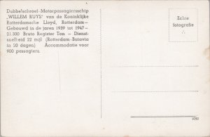 MS Willem Ruys Koninklijke Rotterdamsche Lloyd Ship Vintage RPPC 09.93