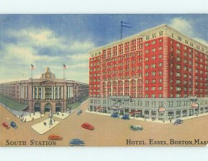 Unused Linen TRAIN STATION & ESSEX HOTEL & RESTAURANT Boston MA u8324