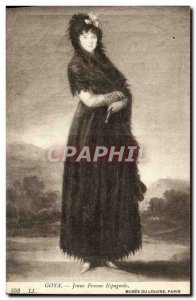 Postcard Old Young Female Spanish Goya Musee Du Louvre Paris