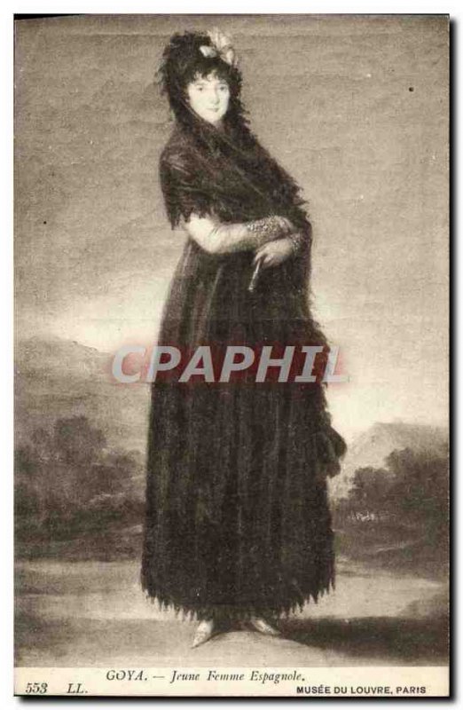 Postcard Old Young Female Spanish Goya Musee Du Louvre Paris