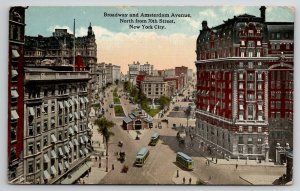 New York City Broadway And Amsterdam Ave North From 70th Street Postcard M30