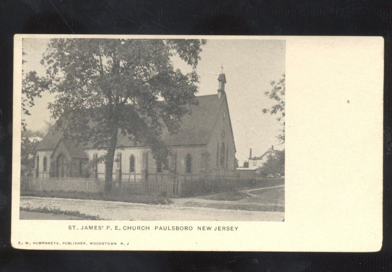 PAULSBORO NEW JERSEY NJ ST. JAMES P.E. CHURCH VINTAGE POSTCARD 1906