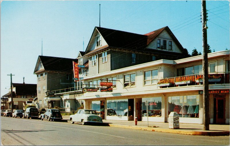 Campbell River BC Jeweller Cafe Gavan Wood Downtown Unused Postcard G30