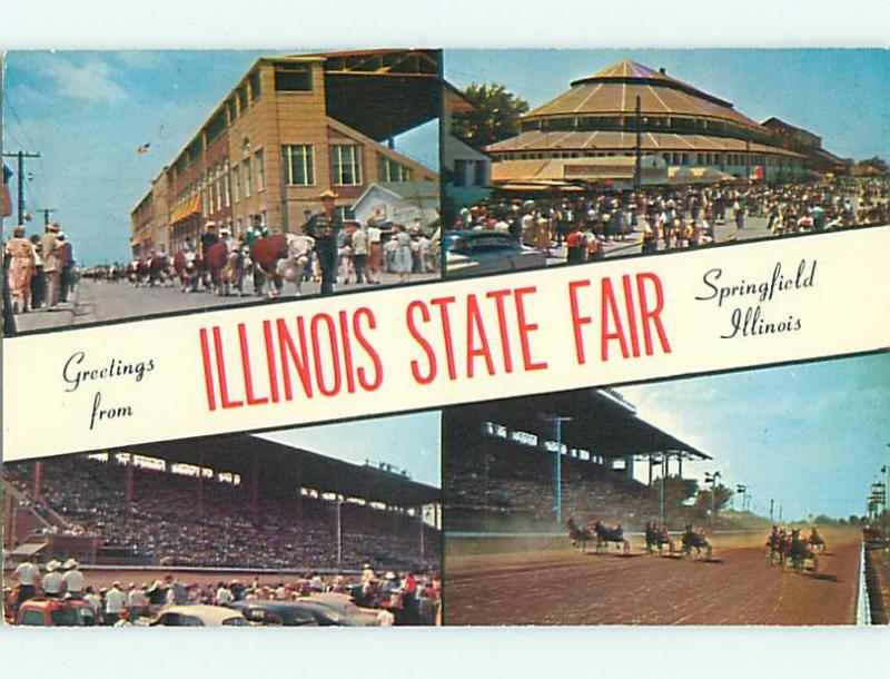 Unused Pre-1980 OLD CARS & FAIR & CHICKEN RESTAURANT Springfield IL v3390