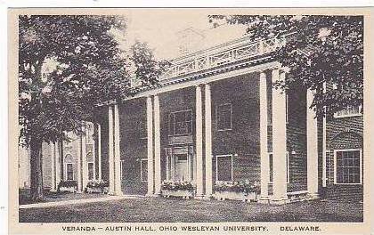 Ohio Delaware Veranda Austin Hall Ohio Wesleyan University Albertype