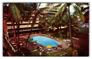 WAIKIKI, HI Hawaii ~ POOL at EDGEWATER HOTEL c1950s Mike Roberts Postcard