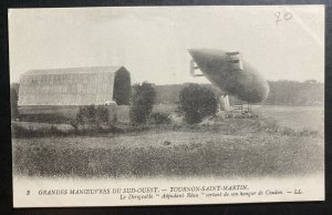 Mint France Real Picture Postcard RPPC Adjudant Reau Dirigible Maneuvers