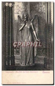 Old Postcard Italy Italia Genova Camposanto My Noli Da Costa Saccomanno Angel...